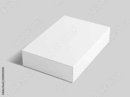 White box mockup on floor