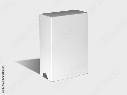 Side view box mockup, White empty box