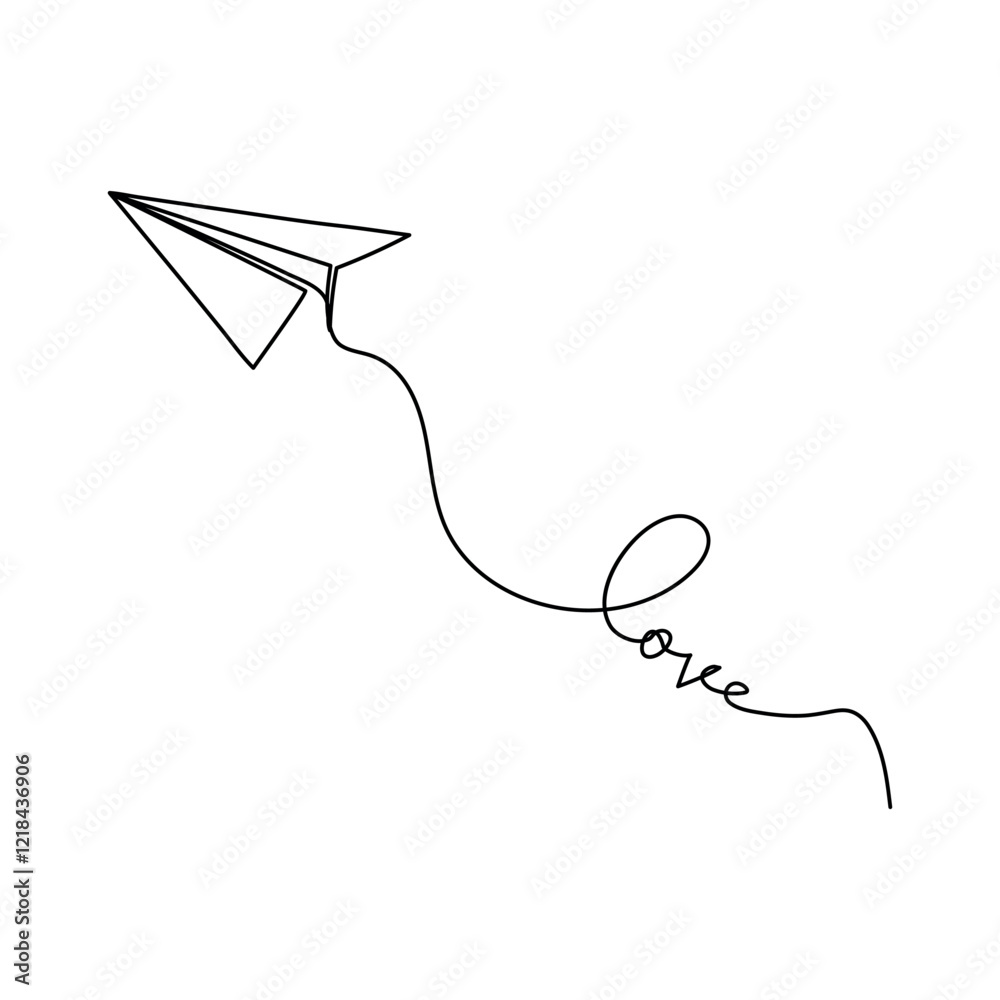 Paper Plane Continuous Line Icon, Continuous one line drawing of paper airplane, plane is flying, Doodle vector illustration, Paper Plane Continuous Line Icon, Continuous one line drawing of paper airplane, plane is flying, Doodle vector illustration,