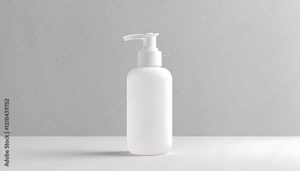 White Pump Bottle Mockup for Product Branding White Pump Bottle Mockup for Product Branding