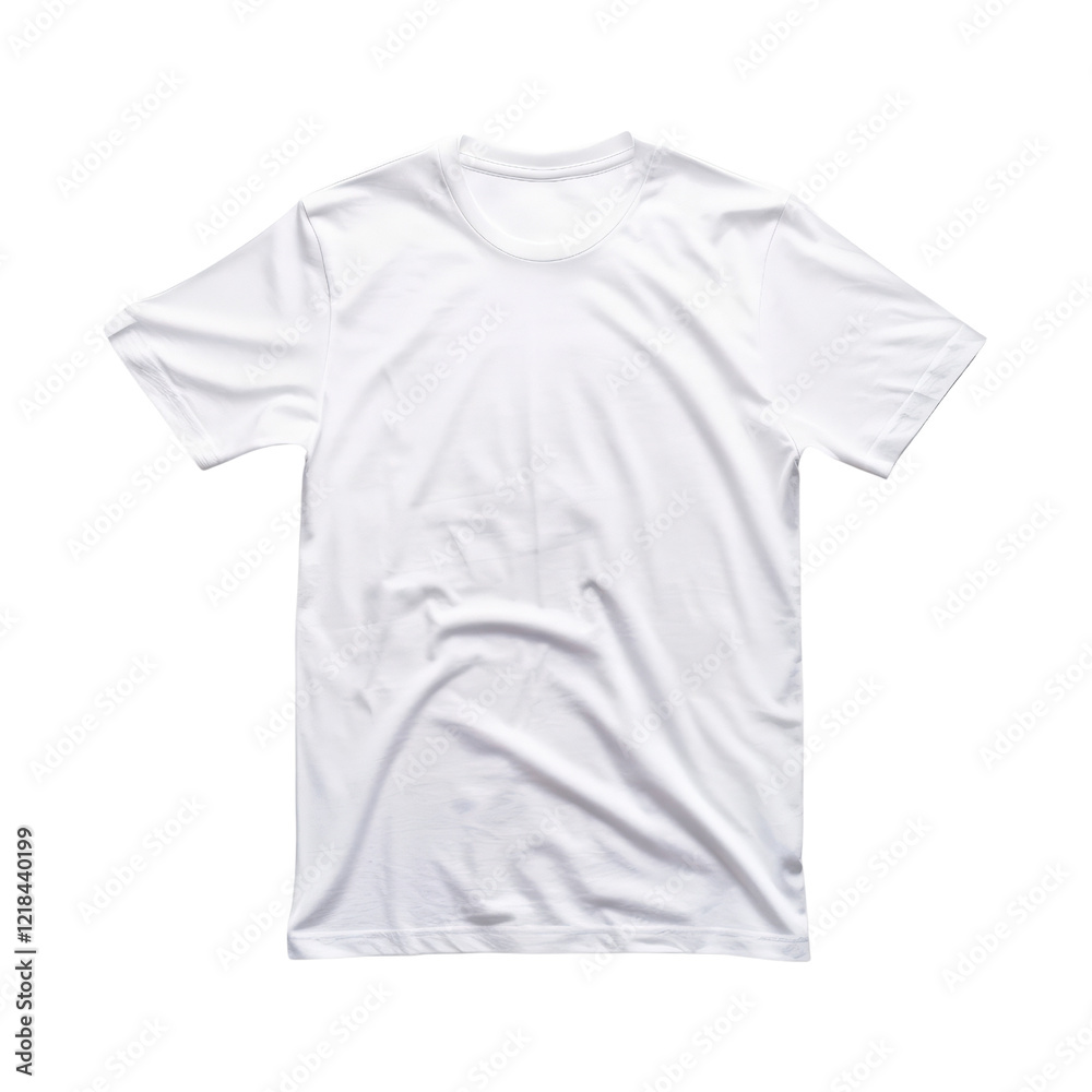Plain white t shirt transparency background, perfect for layering Plain white t shirt transparency background, perfect for layering