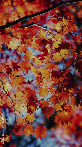 autumn leaves in the water