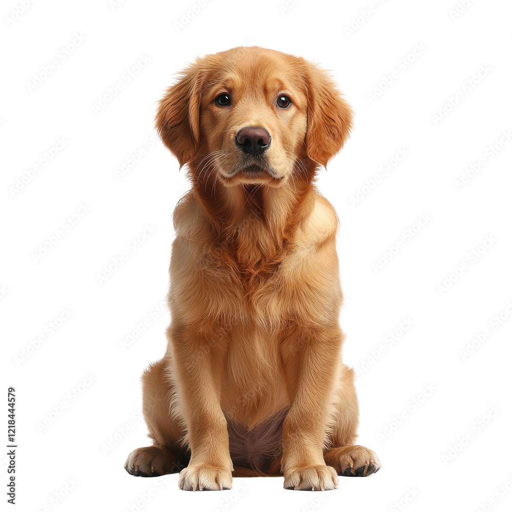Adorable Golden Retriever Puppy Sitting Pretty Black Background, Adorable Golden Retriever Puppy Sitting Pretty Black Background,