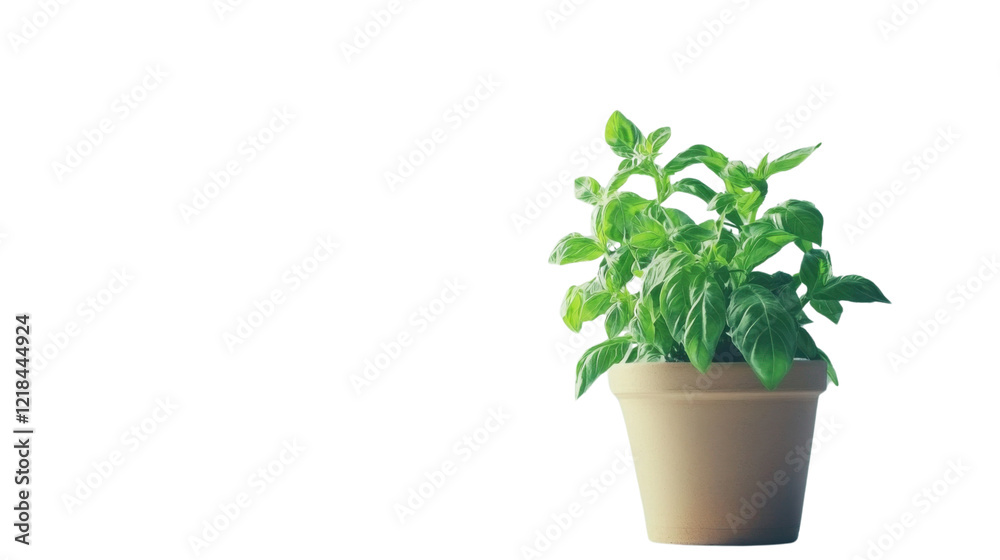 Obraz premium Flower in pot on transparent background