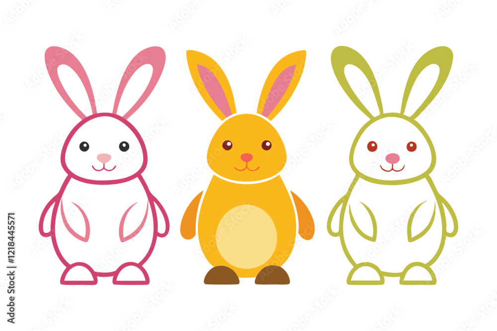 Set of different style Easter bunny vector art illustration2.eps Set of different style Easter bunny vector art illustration2.eps