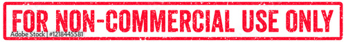 For Non Commercial Use Only Stamp Transparent Seal, Red Grunge For Non Commercial Use Only Word Rubber Stamp Seal