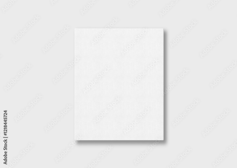 White blank canvas mockup with realistic shadow White blank canvas mockup with realistic shadow
