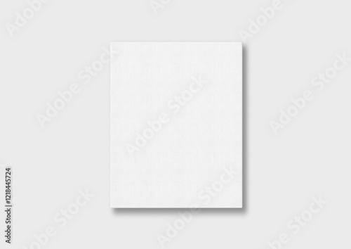 White blank canvas mockup with realistic shadow