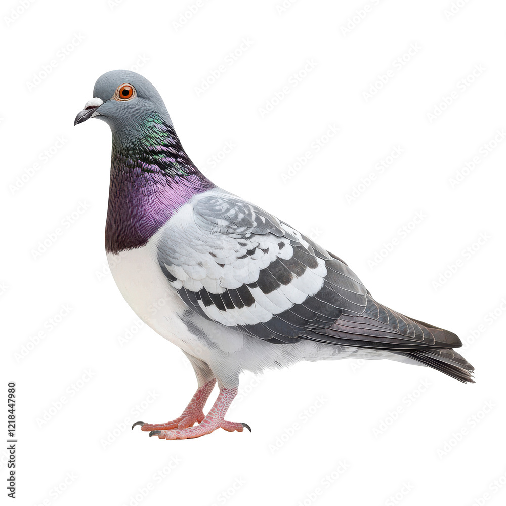 Elegant Pigeon Bird Profile Black Background Elegant Pigeon Bird Profile Black Background