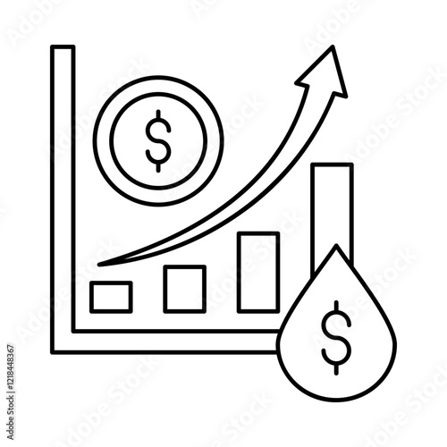 Oil Price Chart Icon