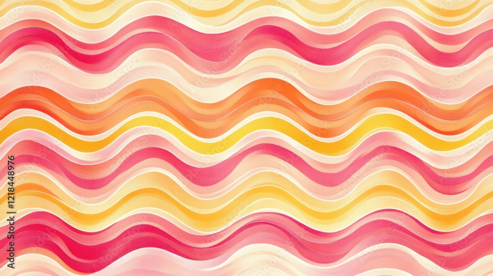 Abstract wavy background with pink, orange, and yellow gradients. Abstract wavy background with pink, orange, and yellow gradients.