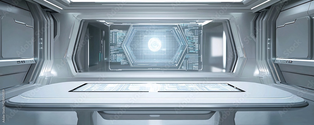 Obraz premium A futuristic workspace with AI-driven tools analyzing consumer evaluation patterns and trends