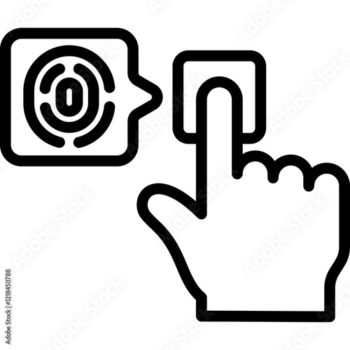 Fingerprint Scan Icon
