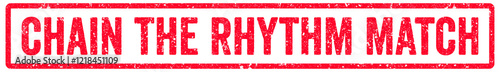 Chain the Rhythm Match Stamp Transparent Seal, Red Grunge Chain the Rhythm Match Word Rubber Stamp Seal