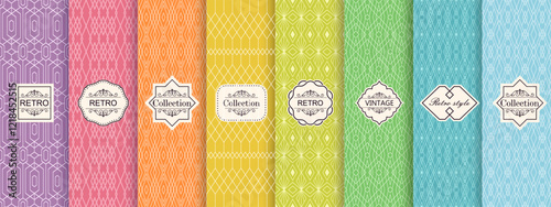 Set of Cute geometric seaml...