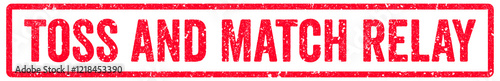 Toss and Match Relay Stamp Transparent Seal, Red Grunge Toss and Match Relay Word Rubber Stamp Seal