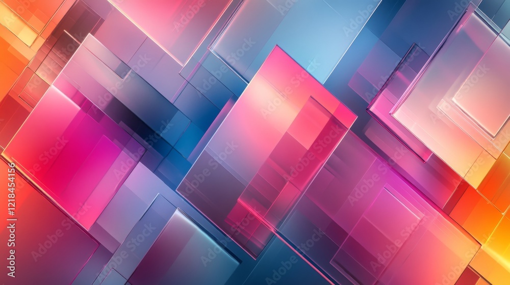 Abstract Geometric Design with Vivid Color Blocks Abstract Geometric Design with Vivid Color Blocks