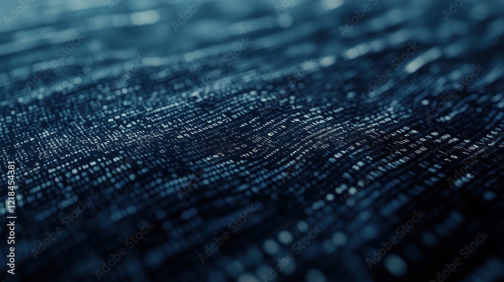 Abstract digital data stream, flowing binary code. Abstract digital data stream, flowing binary code.