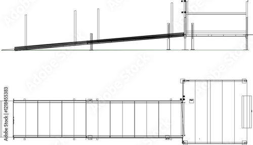 vector illustration design image Stationary ramp with reception