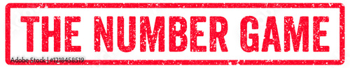 The Number Game Stamp Transparent Seal, Red Grunge The Number Game Word Rubber Stamp Seal