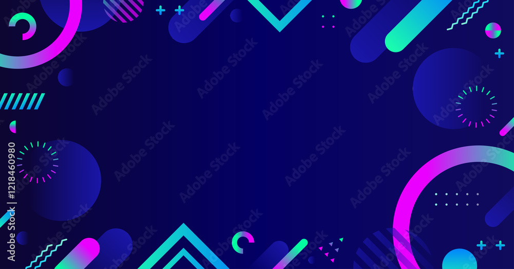 Fototapeta premium 近未来感 グラデーション 幾何学模様の背景