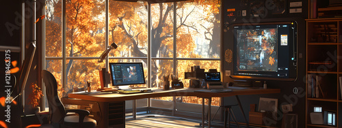 High-Tech Artist's Workspace