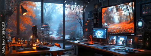 High-Tech Artist's Workspace