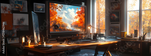 High-Tech Artist's Workspace