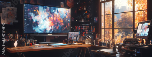 High-Tech Artist's Workspace