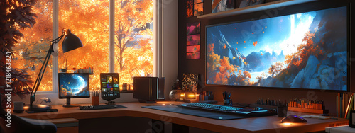 High-Tech Artist's Workspace