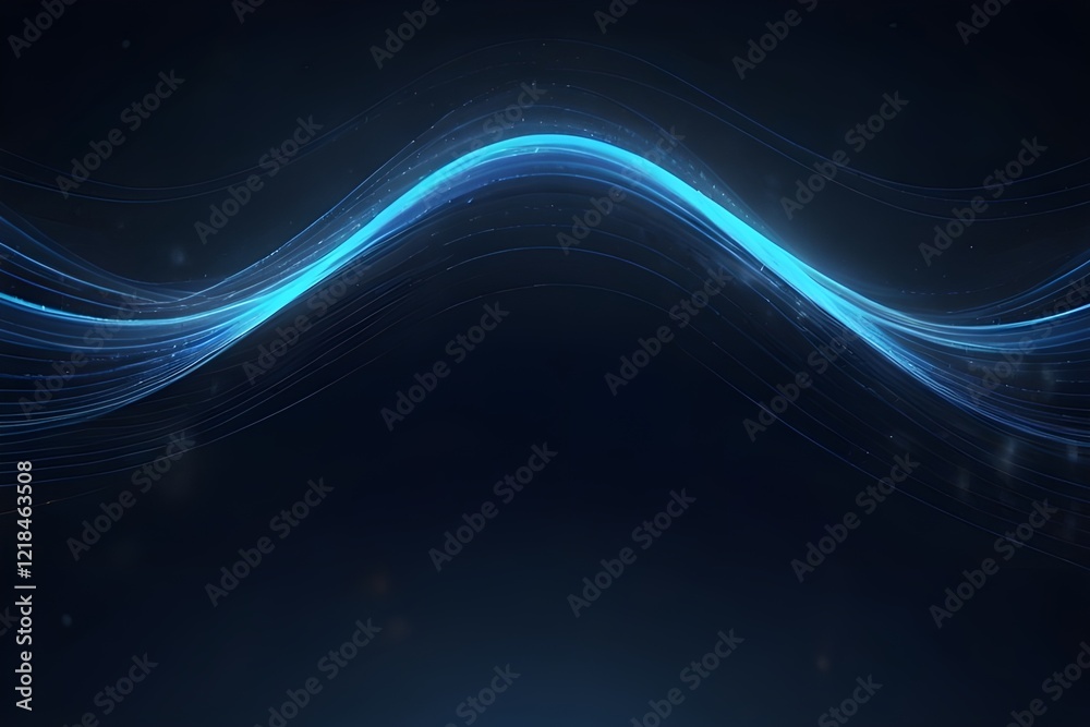 Abstract blue wavy with blurred light curved lines background Generative AI Abstract blue wavy with blurred light curved lines background Generative AI