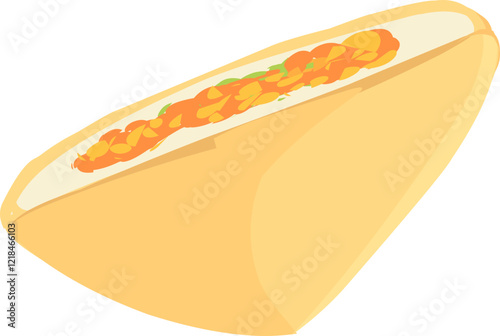 Fried Tofu Illustration