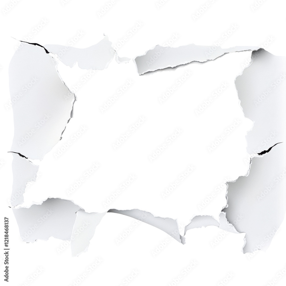 Torn Paper Edges Cutout on transparent background. Torn Paper Edges Cutout on transparent background.
