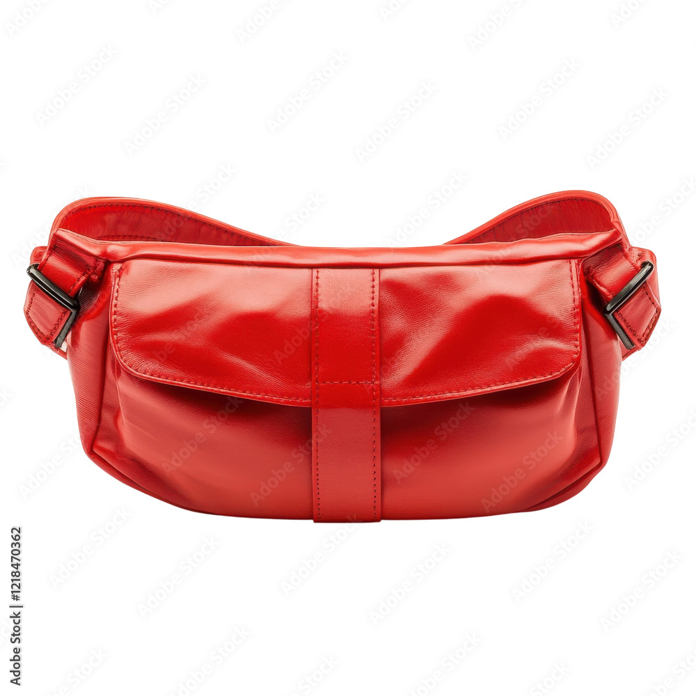 Red Waist Pouch White Background on transparent background. Red Waist Pouch White Background on transparent background.