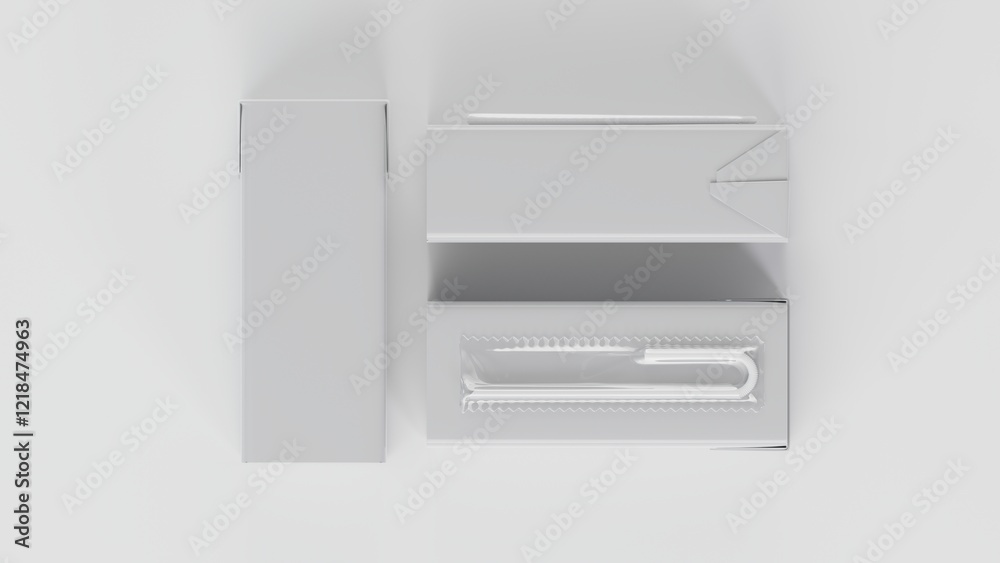 Isolated image milk box packeaging 3d rendrer Isolated image milk box packeaging 3d rendrer