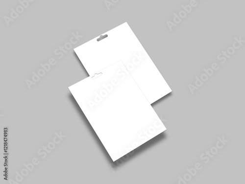 Gift cards mockup with grey background