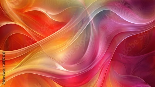 Wallpaper Mural Abstract Red and Gold Swirls: A Symphony of Hues Torontodigital.ca