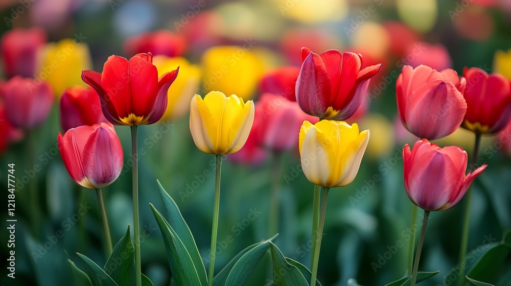 Vibrant Bunch of Red and Yellow Tulips in Full Bloom Showcasing Their Bright Colors Against a Soft Green Background Bringing Joy and Freshness to Any Springtime Floral Arrangement or Garden Vibrant Bunch of Red and Yellow Tulips in Full Bloom Showcasing Their Bright Colors Against a Soft Green Background Bringing Joy and Freshness to Any Springtime Floral Arrangement or Garden