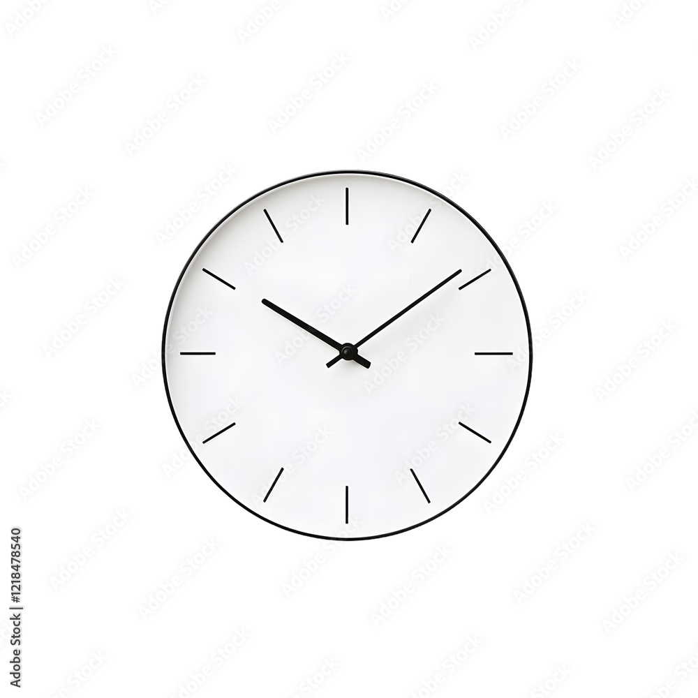 Minimalist wall clock design on a white background, showcasing a simple and modern timepiece with sleek lines and a clean, uncluttered design ideal for contemporary spaces.
Minimalist wall clock design on a white background, showcasing a simple and modern timepiece with sleek lines and a clean, uncluttered design ideal for contemporary spaces.