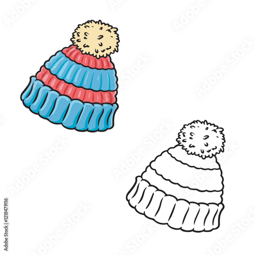 beanie vector illustrations. simple design. you can change color you want. easy to edit.