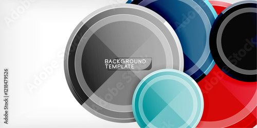 Geometric design abstract background - circles