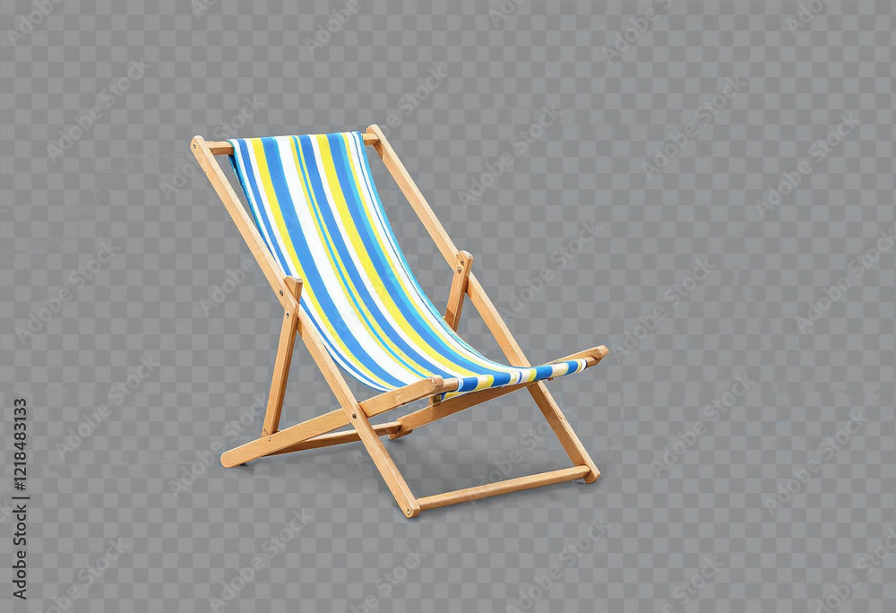 Beach chair isolated on transparent background Beach chair isolated on transparent background