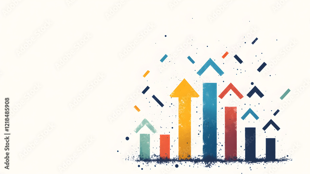 Stock portfolio diversification concept with various arrows and financial icons, representing risk management and balanced investment strategies for a successful portfolio.
Stock portfolio diversification concept with various arrows and financial icons, representing risk management and balanced investment strategies for a successful portfolio.