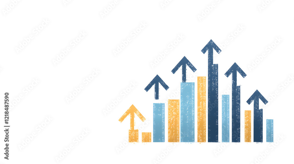 Stock portfolio diversification concept with various arrows and financial icons, representing risk management and balanced investment strategies for a successful portfolio.
Stock portfolio diversification concept with various arrows and financial icons, representing risk management and balanced investment strategies for a successful portfolio.