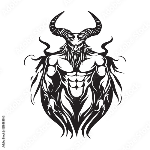 Satan Drawing Images vector. Satan Illustration vector image isolated on white background.