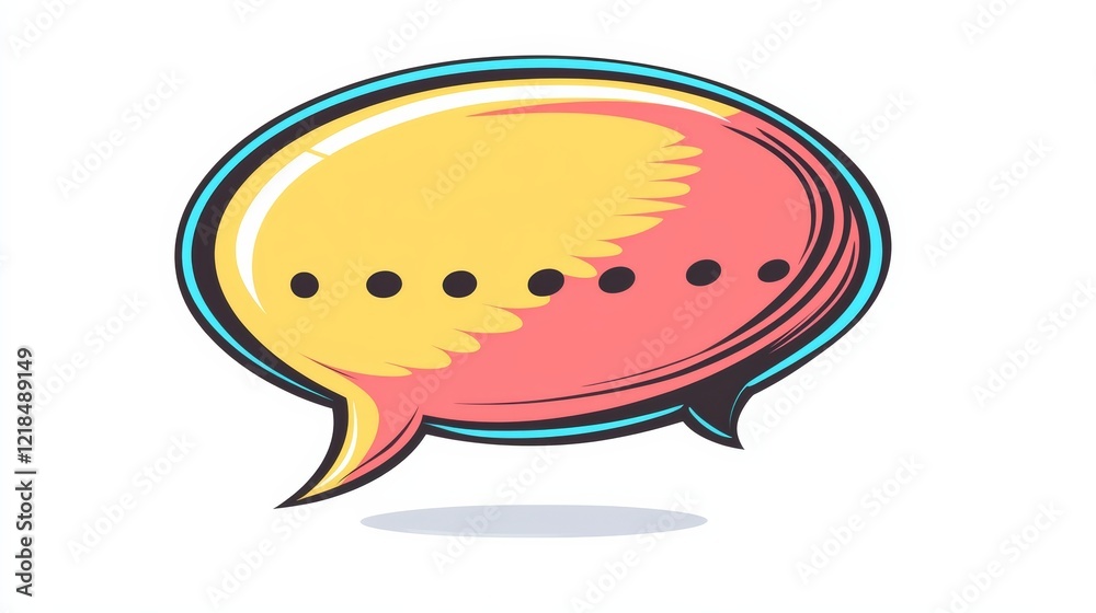 Vibrant Pixel Art Speech Bubble Graphic For Communication Vibrant Pixel Art Speech Bubble Graphic For Communication