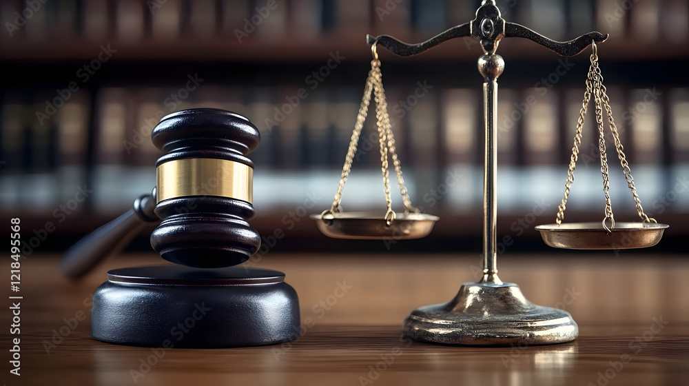 Gavel, scales of justice, and law books on a table, symbolizing legal principles, justice, and the law, highlighting the foundation of the legal system.
Gavel, scales of justice, and law books on a table, symbolizing legal principles, justice, and the law, highlighting the foundation of the legal system.