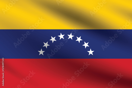 Free Download Venezuela flag official colors and proportion digital vector illustration. Pleated flag. - GFXLoad