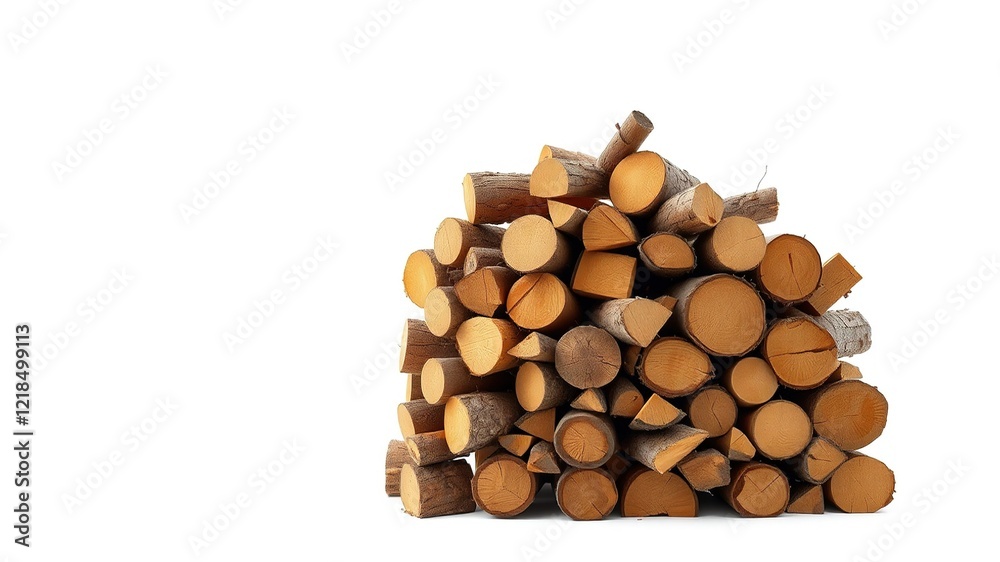 Stacked Firewood Logs - Forest Timber Industry Stacked Firewood Logs - Forest Timber Industry