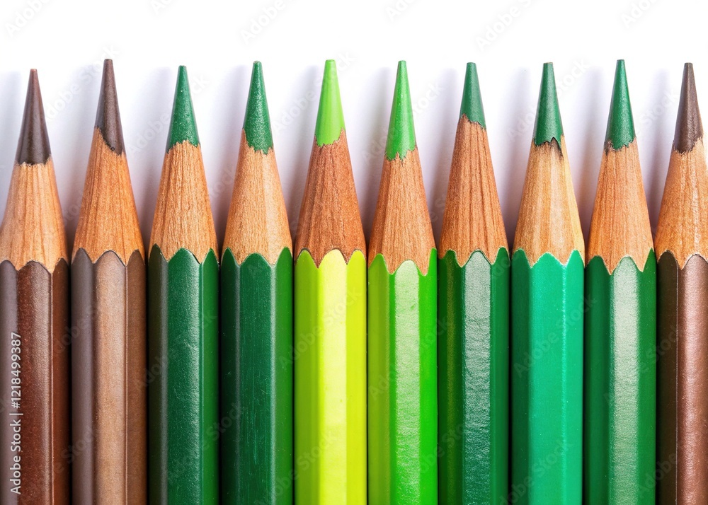 Striped Pencils Row - Bright Colored Design Striped Pencils Row - Bright Colored Design